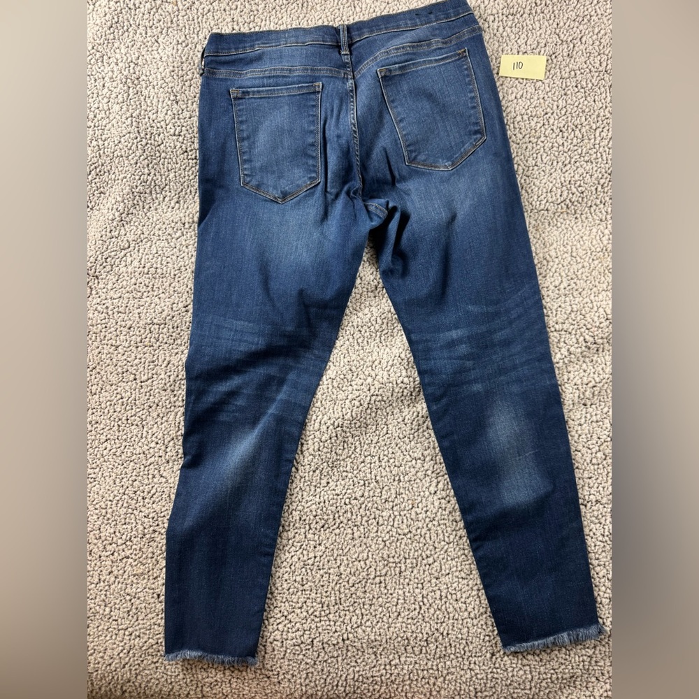 Banana Republic Blue Distressed Skinny Jeans size 32 - Picture 5 of 6